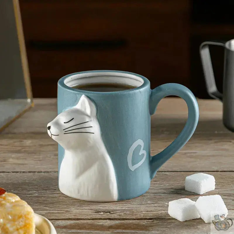 Mugs artisanaux duo "chat chat love" | Théières à la folie