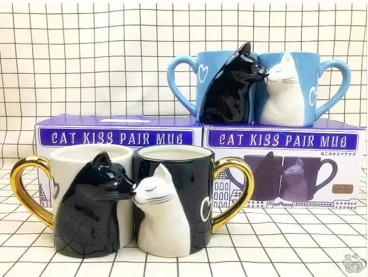 Mugs artisanaux duo "chat chat love" | Théières à la folie