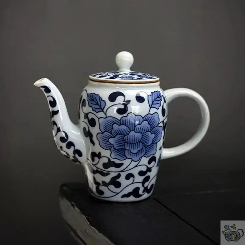 Petite théière chinoise porcelaine le lotus bleu | Théières à la folie