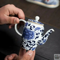 Thumbnail for Petite théière chinoise porcelaine le lotus bleu | Théières à la folie