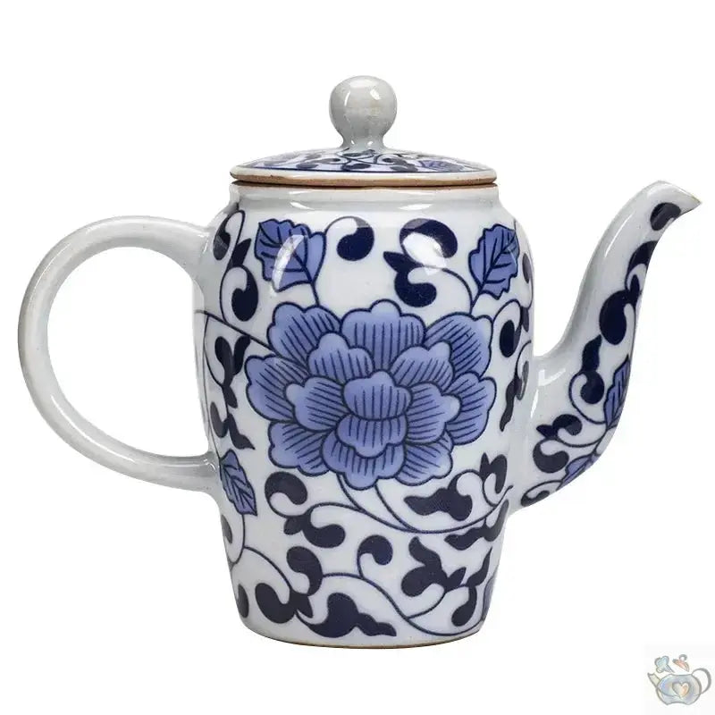 Petite théière chinoise porcelaine le lotus bleu | Théières à la folie