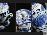 Thumbnail for Petite théière chinoise porcelaine le lotus bleu | Théières à la folie