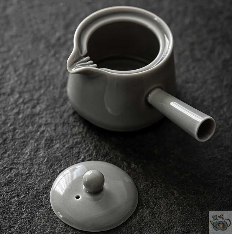 Petite théière porcelaine grise design japonais | Théières à la folie