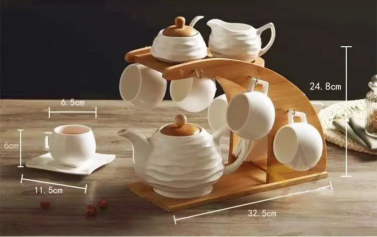Service à thé japonais bambou blanc