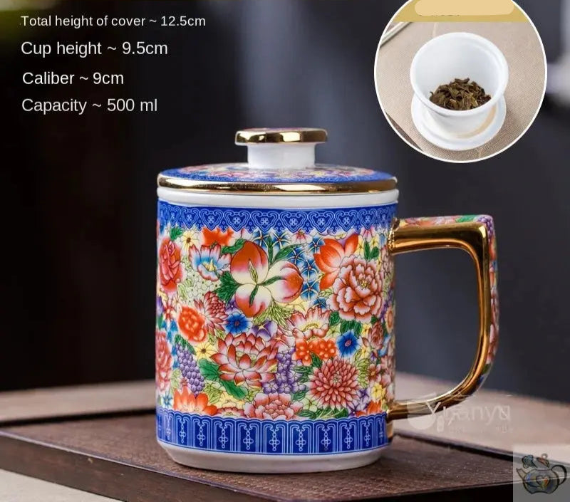 Mug théière solitaire porcelaine Jingdezhen | Théières à la folie