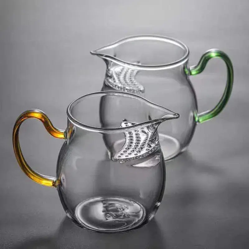 Small pitcher design glass teapot