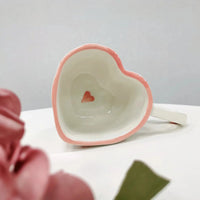 Thumbnail for Tasse et soucoupe en céramique petits coeurs | Théières à la folie