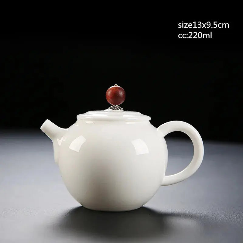 Teekanne aus durchscheinendem Schönheitsweißem Porzellan