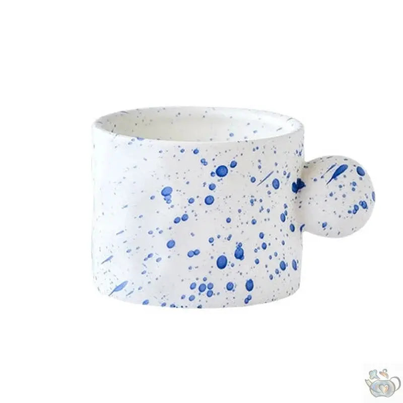 Big Blue Ink Splatter Mug