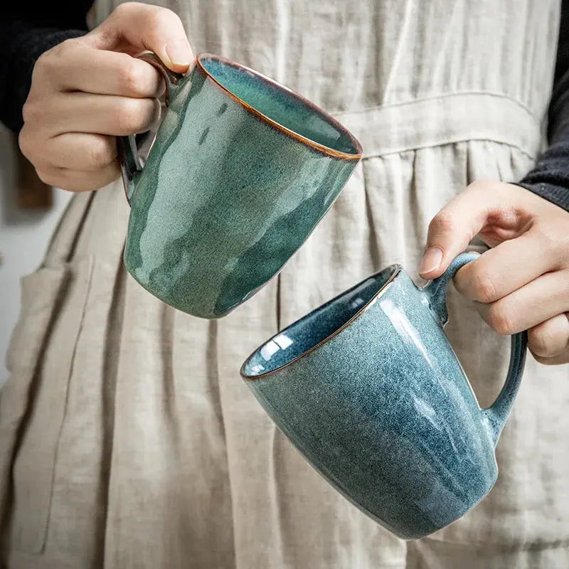 Mug polyvalent en poterie bleu grisé | Théières à la folie