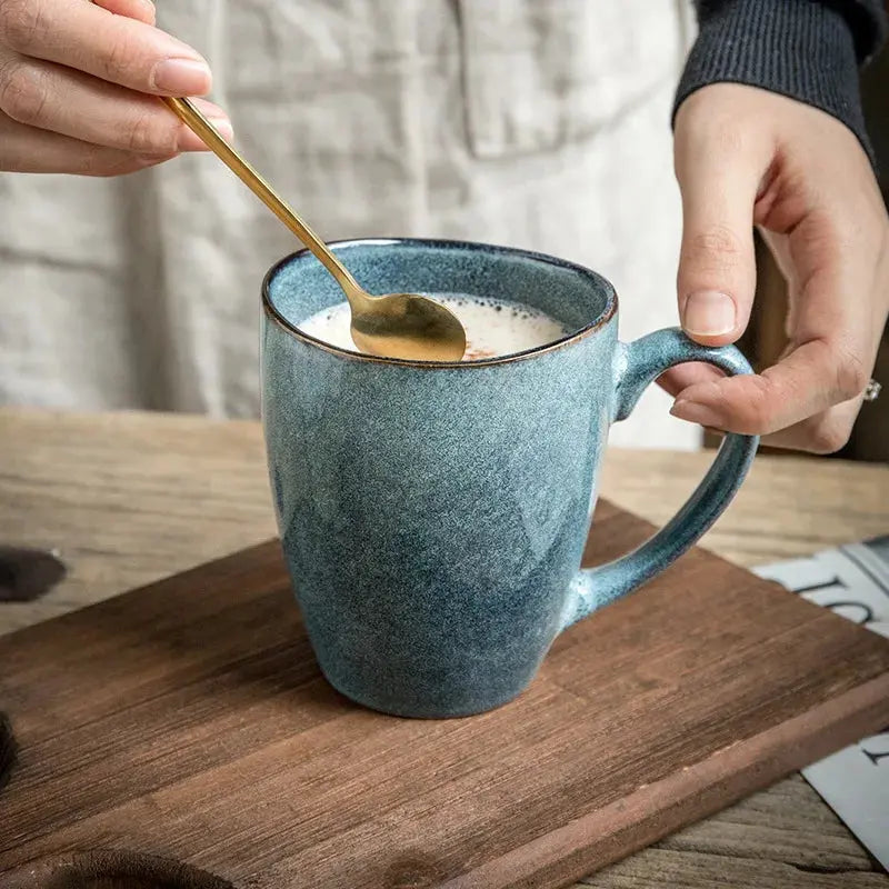 Mug polyvalent en poterie bleu grisé | Théières à la folie