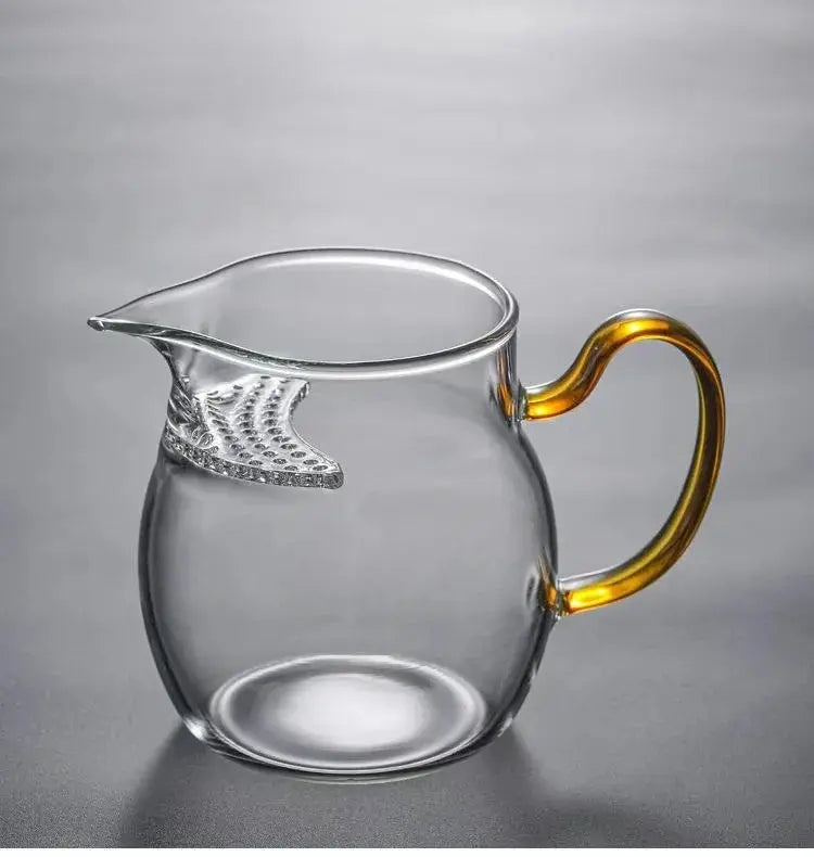Small pitcher design glass teapot