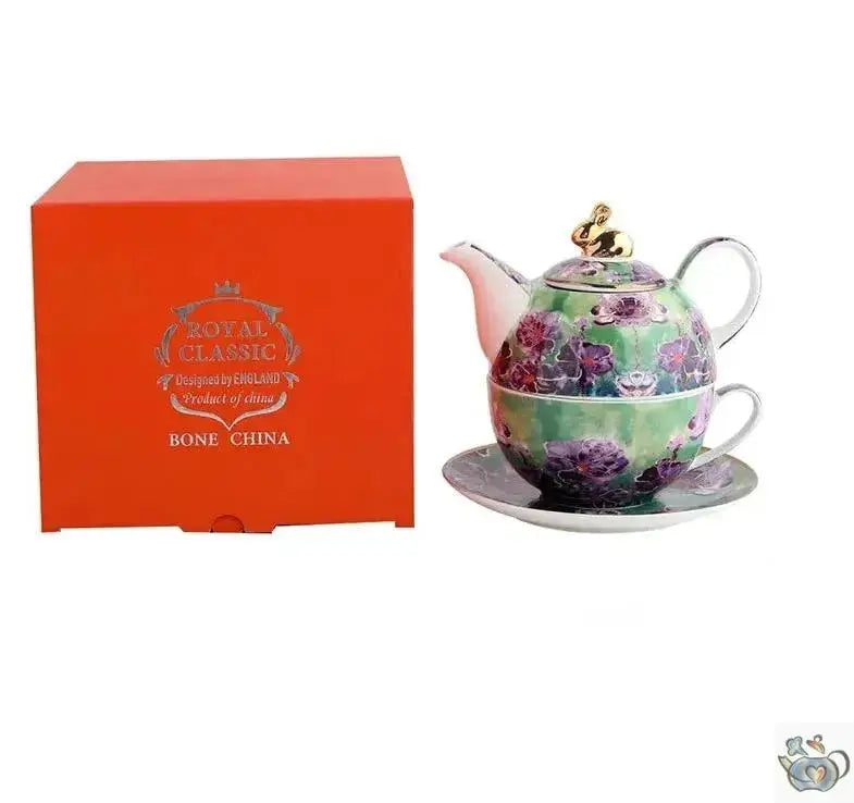 Service à thé évolutif porcelaine fleurie | Théières à la folie