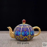 Thumbnail for Service à thé en argent pur cloisonné | Théières à la folie