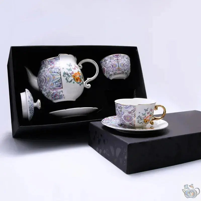 Service à thé porcelaine patchwork asymétrique | Théières à la folie
