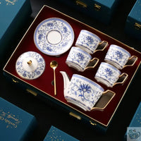 Thumbnail for Service à thé bleu et blanc grand classique | Théières à la folie