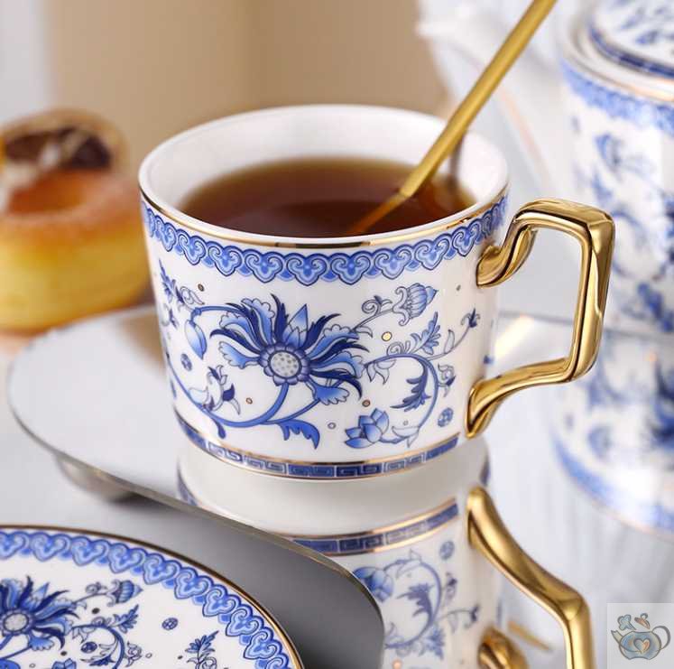 Service à thé bleu et blanc grand classique | Théières à la folie