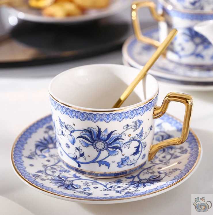 Service à thé bleu et blanc grand classique | Théières à la folie
