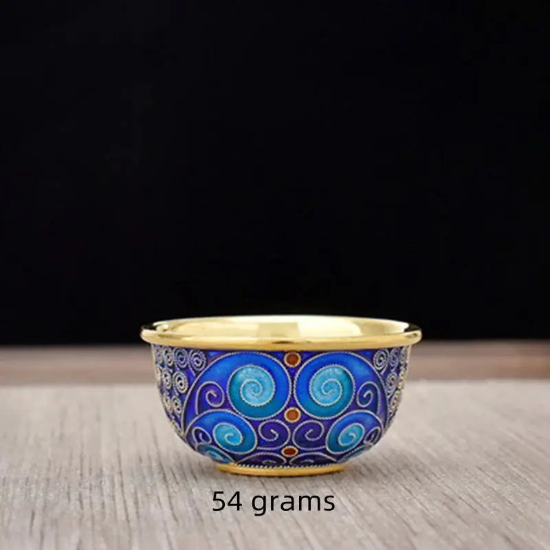 Service à thé en argent pur cloisonné | Théières à la folie