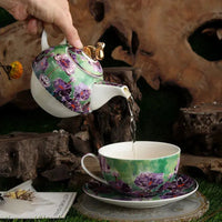 Thumbnail for Service à thé évolutif  porcelaine fleurie | Théières à la folie