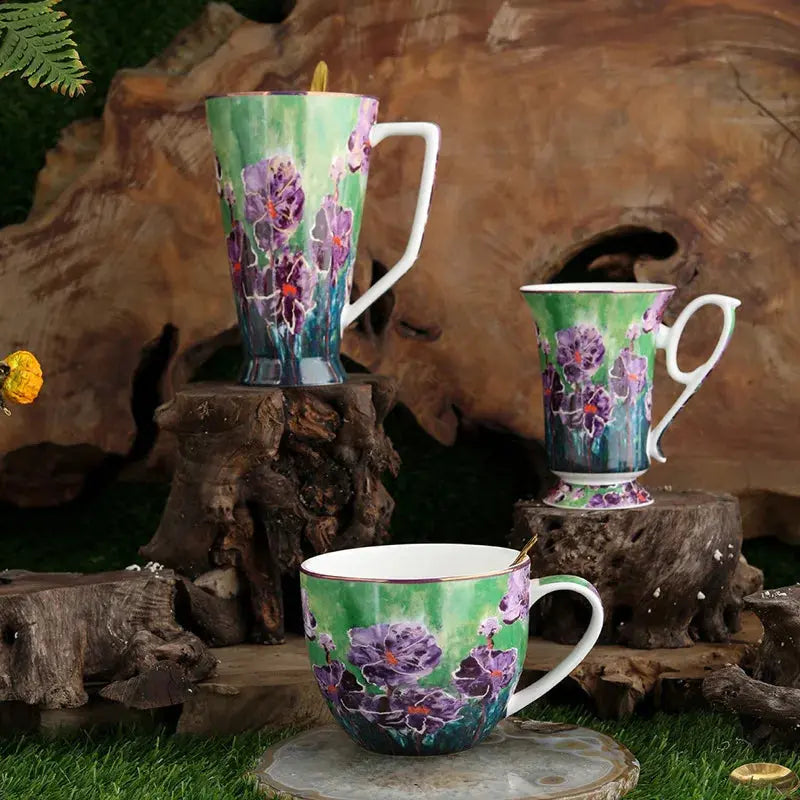 Service à thé évolutif  porcelaine fleurie | Théières à la folie