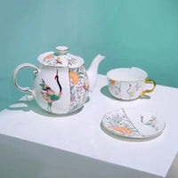Thumbnail for Service à thé porcelaine patchwork asymétrique | Théières à la folie