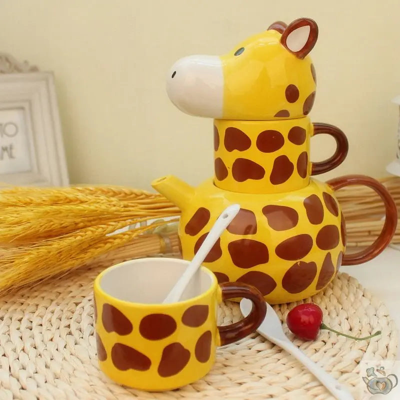 Service à thé rigolo, une girafe pour deux | Théières à la folie