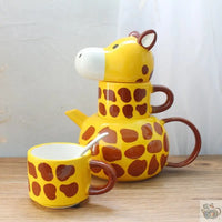 Thumbnail for Service à thé rigolo, une girafe pour deux | Théières à la folie