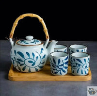 Thumbnail for Service thé en céramique japonaise anse bambou | Théières à la folie