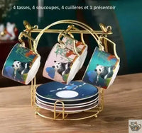 Thumbnail for Service thé porcelaine couleurs vives nacrées | Théières à la folie