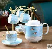 Thumbnail for Service thé porcelaine couleurs vives nacrées | Théières à la folie