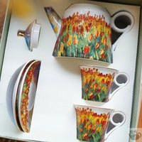 Thumbnail for Service thé anglais porcelaine impressionniste | Théières à la folie