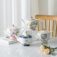 Thumbnail for Service thé porcelaine lotus et flots bleus | Théières à la folie