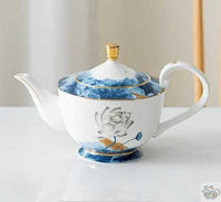 Thumbnail for Service thé porcelaine lotus et flots bleus | Théières à la folie