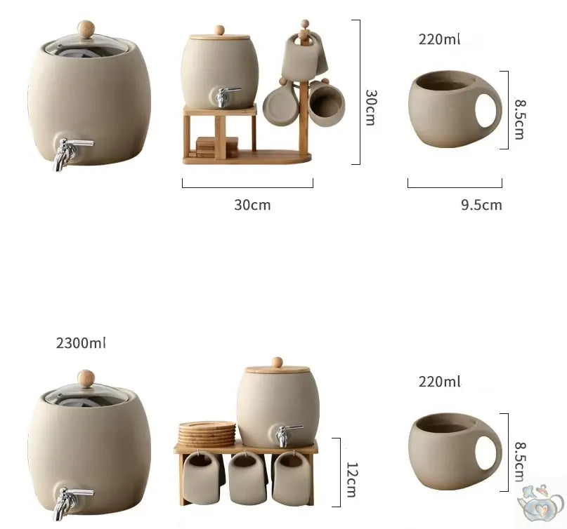 Service thé design japonais baril polyvalent | Théières à la folie