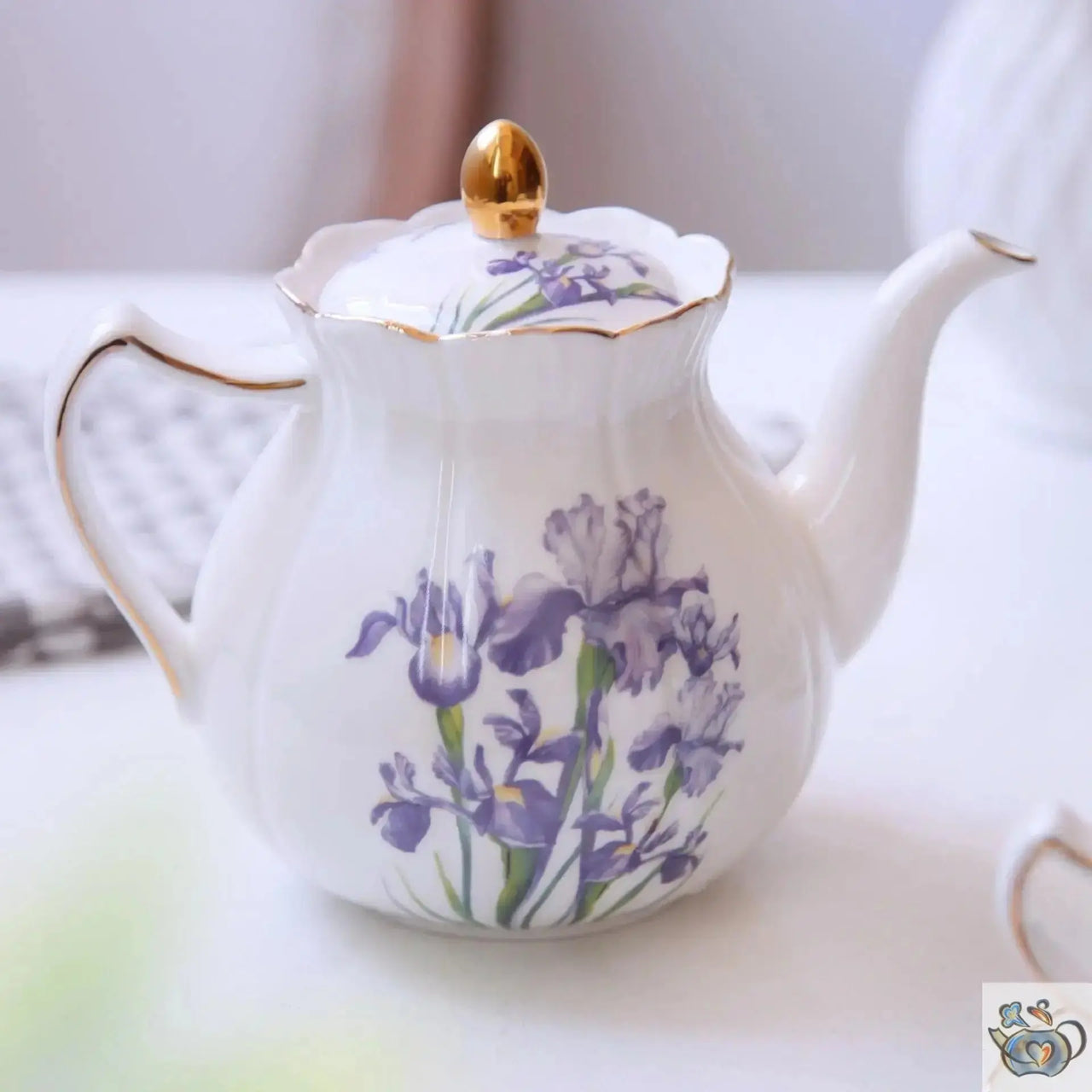 Set à thé duo porcelaine iris | Théières à la folie