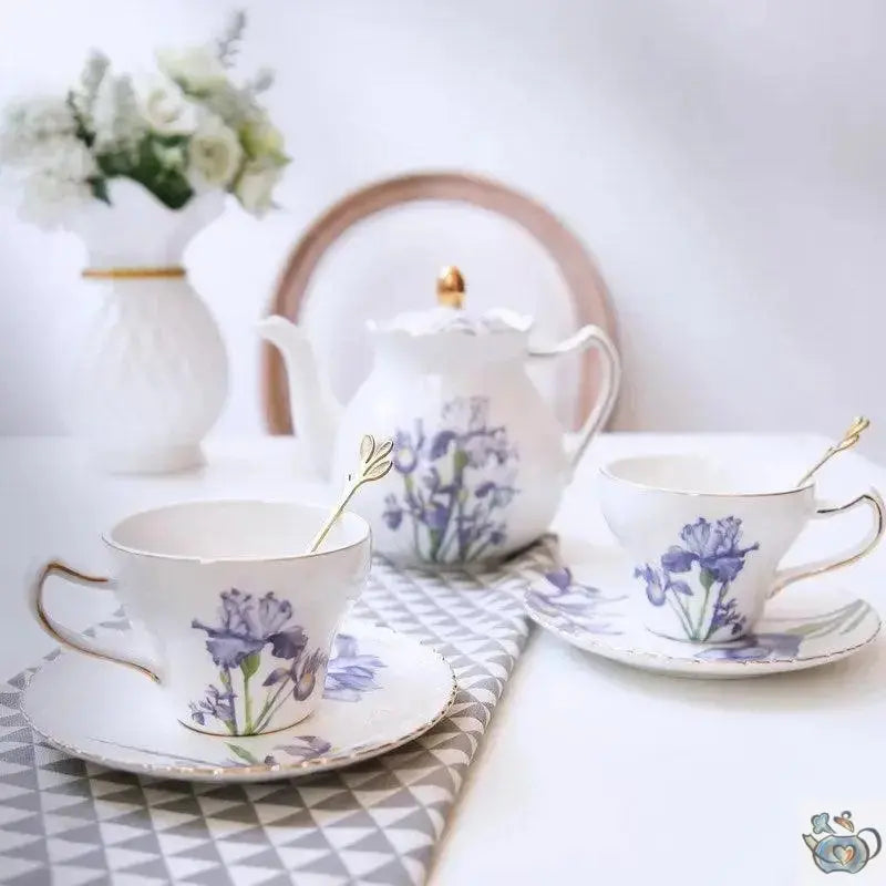 Set à thé duo porcelaine iris | Théières à la folie