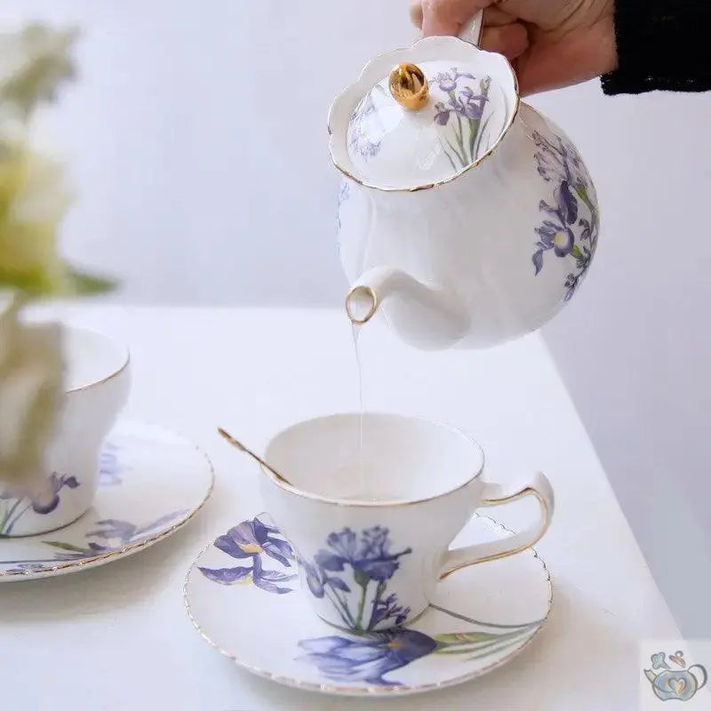 Set à thé duo porcelaine iris | Théières à la folie