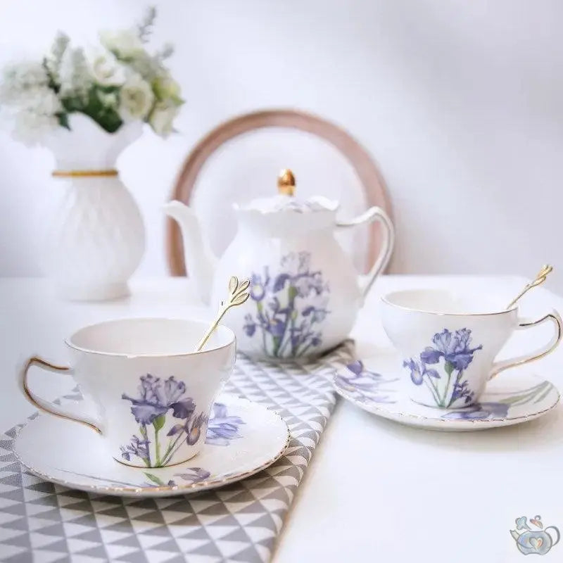 Set à thé duo porcelaine iris | Théières à la folie