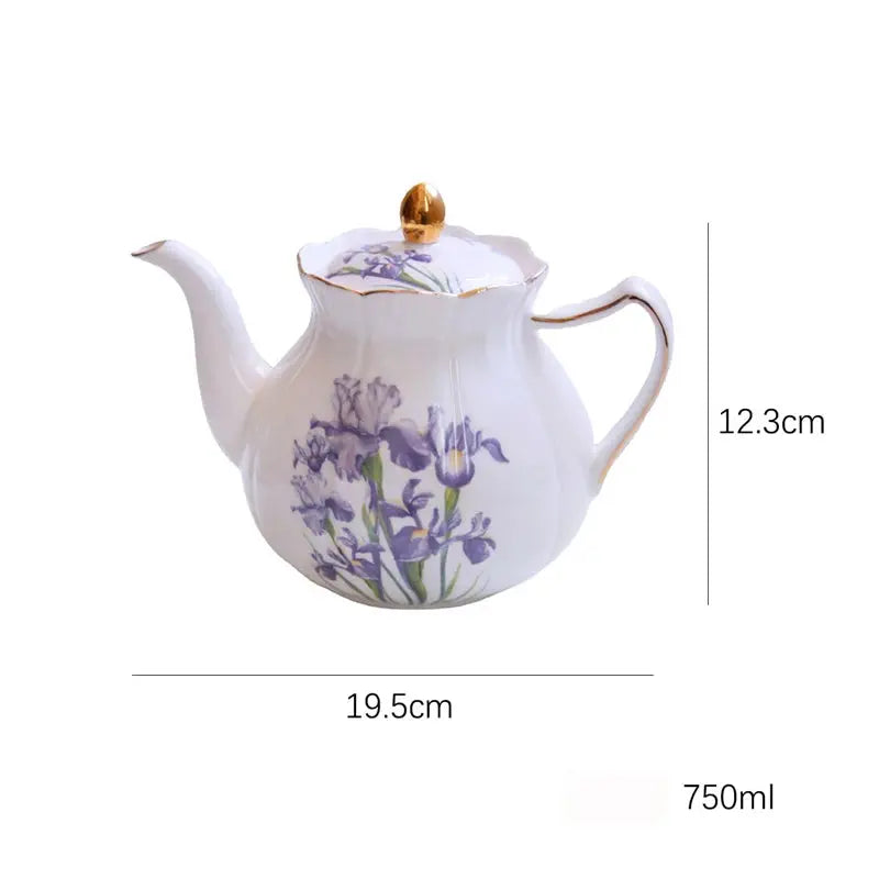 Set à thé duo porcelaine iris | Théières à la folie