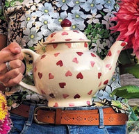 Thumbnail for ​Set à thé pour deux céramique coeurs rouges | Théières à la folie