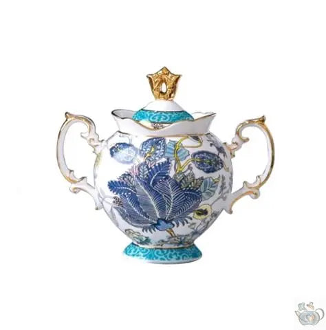 Set de thé porcelaine bleue modulable orchidées | Théières à la folie