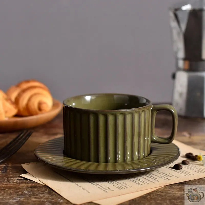 Tasse à thé ou café céramique rustique gaufrée | Théières à la folie