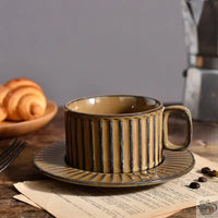 Thumbnail for Tasse à thé ou café céramique rustique gaufrée | Théières à la folie