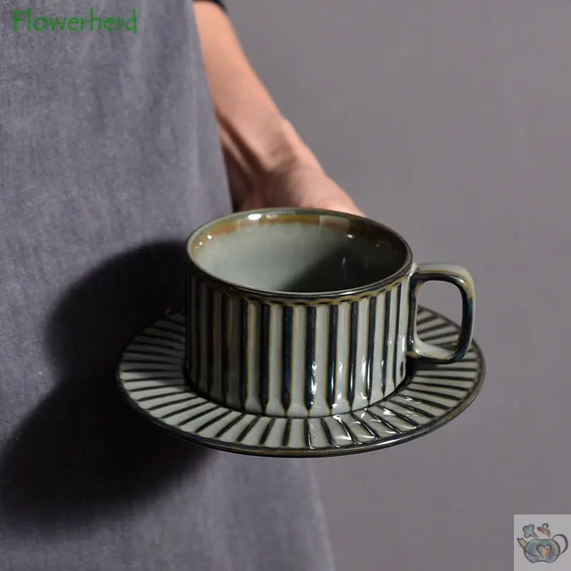 Tasse à thé ou café céramique rustique gaufrée | Théières à la folie