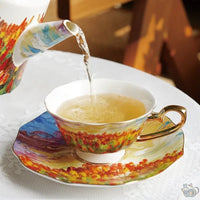 Thumbnail for Tasse à thé porcelaine motif impressionniste | Théières à la folie