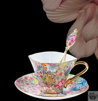 Thumbnail for Tasse et soucoupe en porcelaine fleurie d'Eden | Théières à la folie