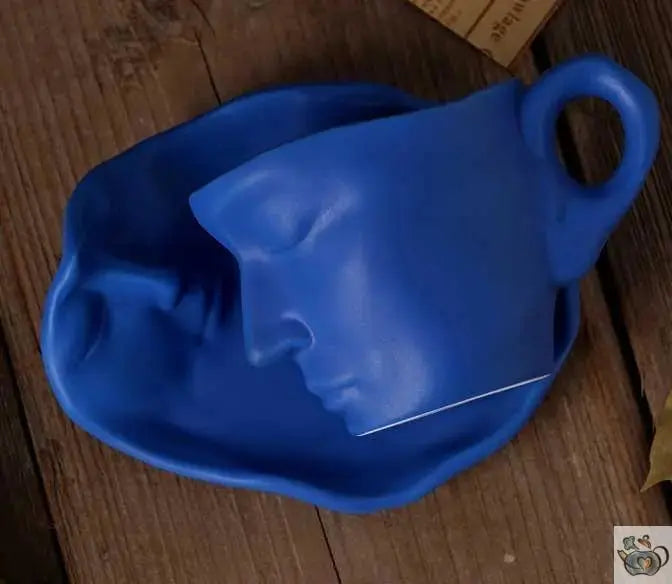 Tasse porcelaine visage art déco | Théières à la folie