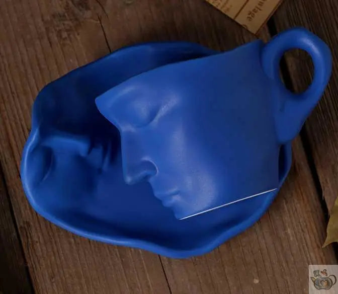 Tasse porcelaine visage art déco | Théières à la folie