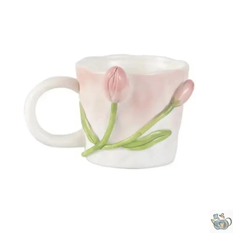 Tasse romantique fleurs 3D | Théières à la folie